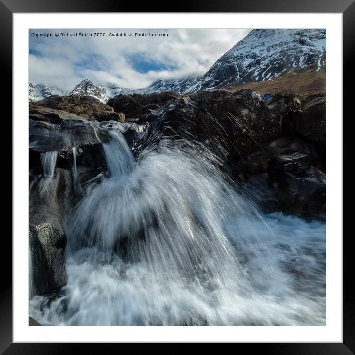 A favourite waterfall at the Fairy Pools. #2 Framed Mounted Print by Richard Smith