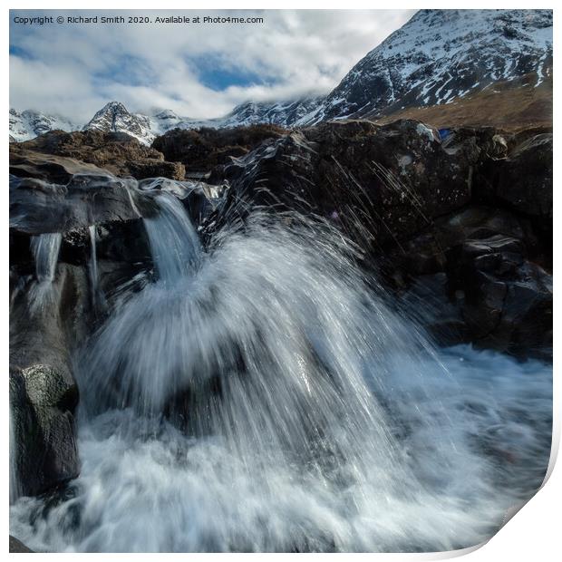A favourite waterfall at the Fairy Pools. #2 Print by Richard Smith