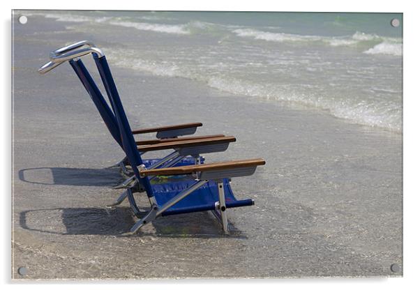 Beach chairs at Anna Maria Island Acrylic by Jan Ekstrøm