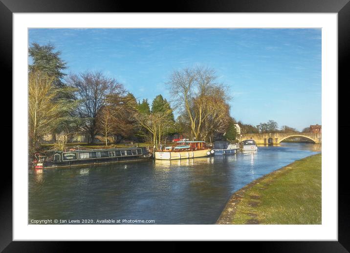 The River Thames At Abingdon Framed Mounted Print by Ian Lewis