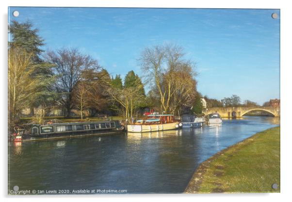 The River Thames At Abingdon Acrylic by Ian Lewis
