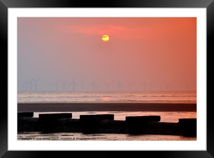 crosby sunset Framed Mounted Print by sue davies