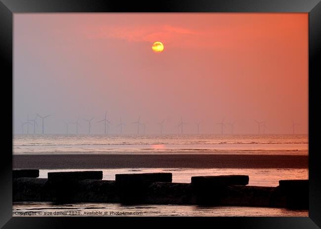 crosby sunset Framed Print by sue davies