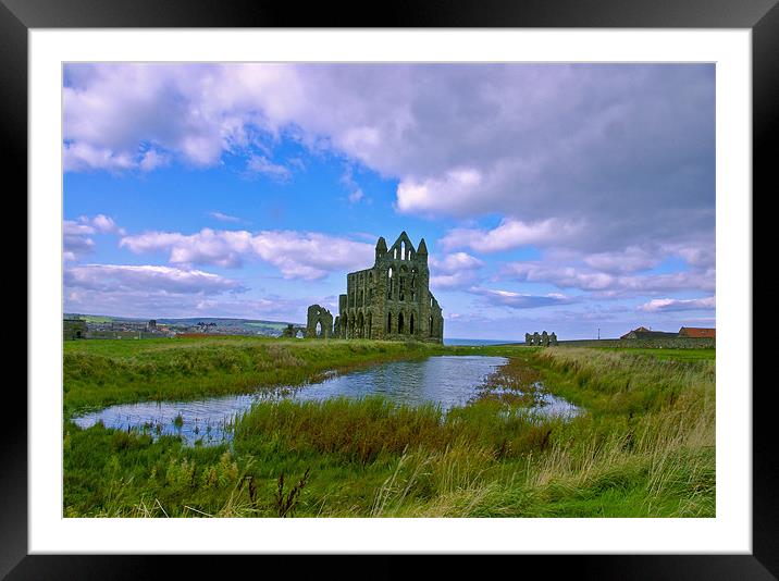 Whitby Abbey Framed Mounted Print by Trevor Kersley RIP