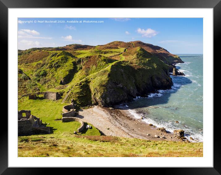 Porth Llanlleiana on Anglesey Coast Path Framed Mounted Print by Pearl Bucknall