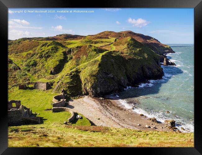  Porth Llanlleiana on Anglesey Coast Path Framed Print by Pearl Bucknall
