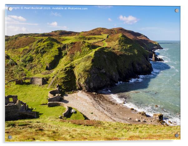 Porth Llanlleiana on Anglesey Coast Path Acrylic by Pearl Bucknall