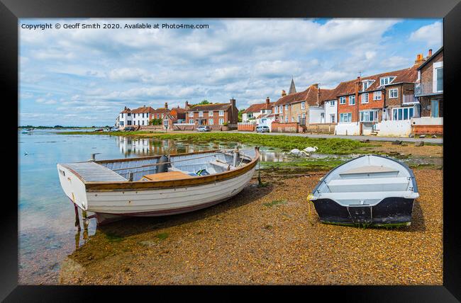 Bosham Village Quay Framed Print by Geoff Smith