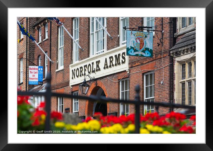 Norfolk Arms Hotel in Arundel Framed Mounted Print by Geoff Smith