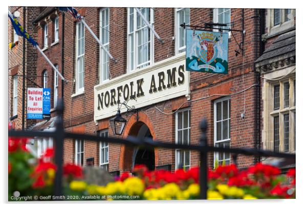 Norfolk Arms Hotel in Arundel Acrylic by Geoff Smith