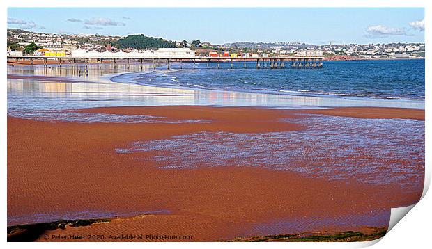 Winter Sunshine Over Paignton Sands Print by Peter F Hunt