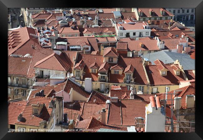 Roofs from Lisbon Castle Framed Print by Robert MacDowall