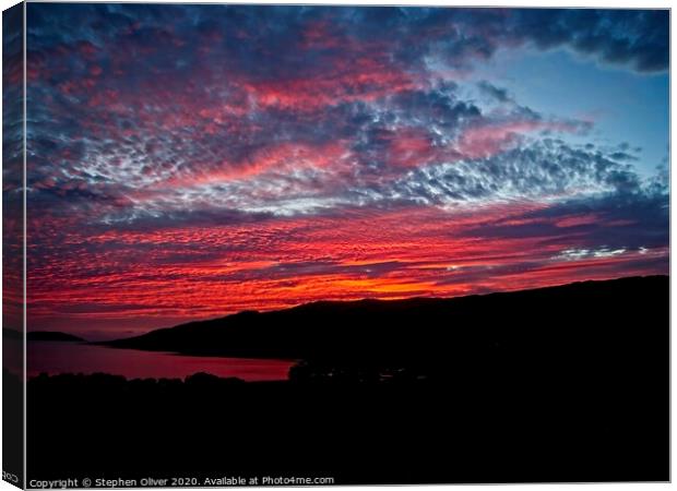 Red Sky Canvas Print by Stephen Oliver
