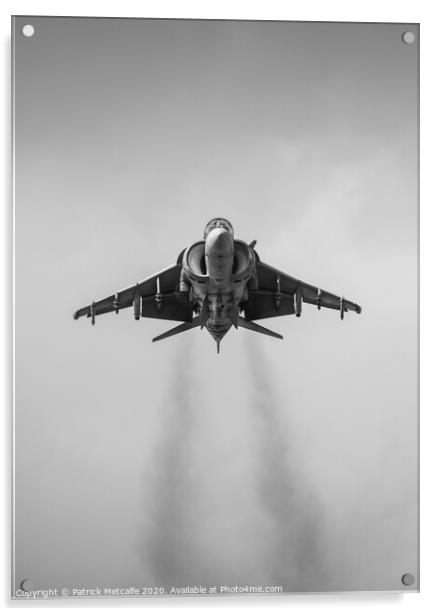 Harrier Jet in the Hover Acrylic by Patrick Metcalfe