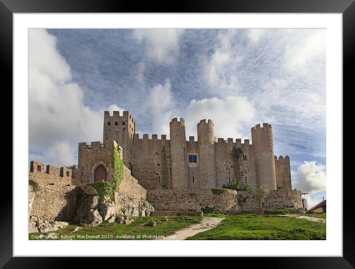 Moors Castle in Obidos, Portugal  Framed Mounted Print by Robert MacDowall