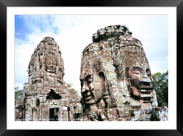 Temples of Angkor Wat, Cambodia. Framed Mounted Print by Kevin Plunkett