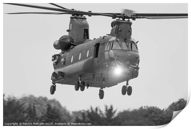 Chinook in the Hover Print by Patrick Metcalfe