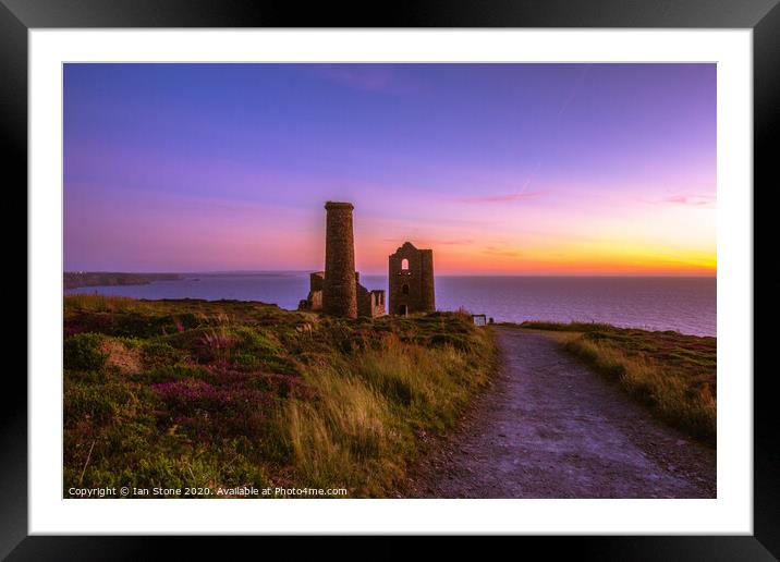 Majestic Sunset over Wheal Coates Framed Mounted Print by Ian Stone