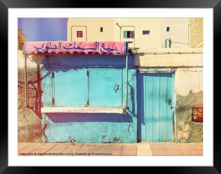 Shop front in Morocco Framed Mounted Print by Sandra Broenimann