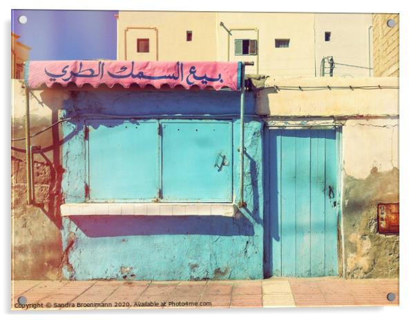 Shop front in Morocco Acrylic by Sandra Broenimann
