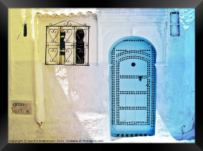 Colourful Street in Morocco Framed Print by Sandra Broenimann