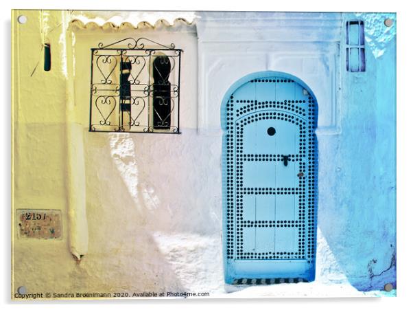Colourful Street in Morocco Acrylic by Sandra Broenimann