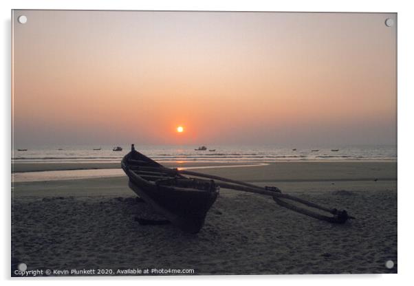 Colva Beach Goa, India Acrylic by Kevin Plunkett