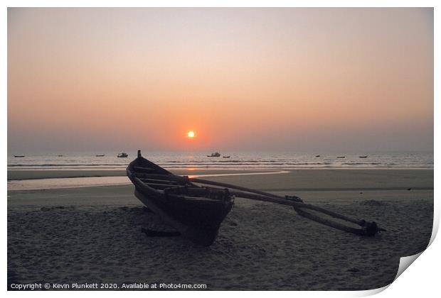 Colva Beach Goa, India Print by Kevin Plunkett