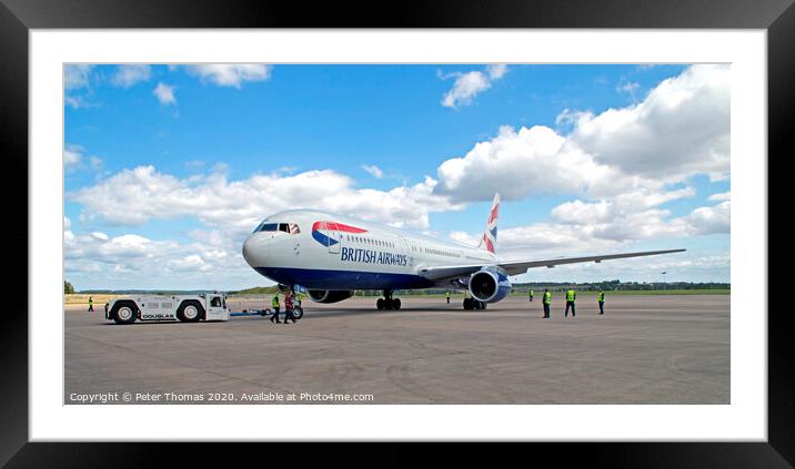 Beauty of a Retired British Airways 767 Framed Mounted Print by Peter Thomas