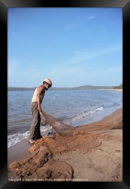 Fisherman of Panaji, Goa. Framed Print by Kevin Plunkett