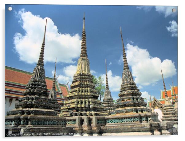 Bangkok Buddhist Temple Acrylic by Kevin Plunkett