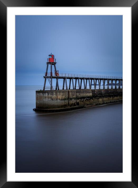 Whitby Pier Framed Mounted Print by chris smith