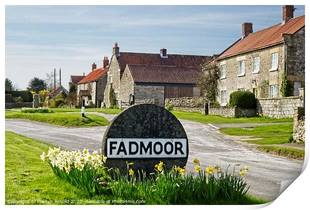 Fadmoor Village, North York Moors, Yorkshire Print by Martyn Arnold