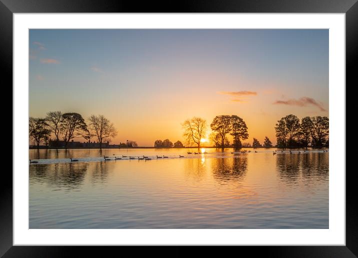 Sunrise Lake Framed Mounted Print by chris smith