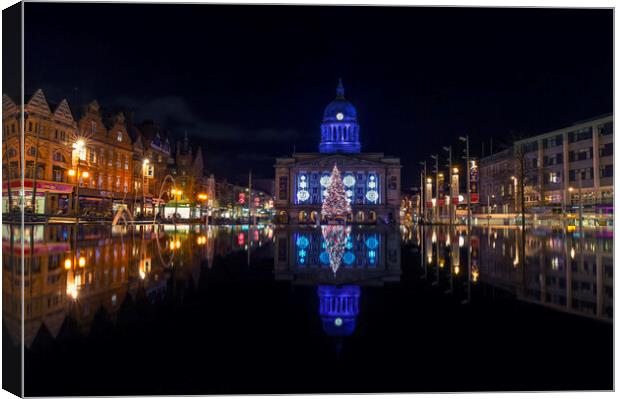 Nottingham Christmas square  Canvas Print by daniel allen