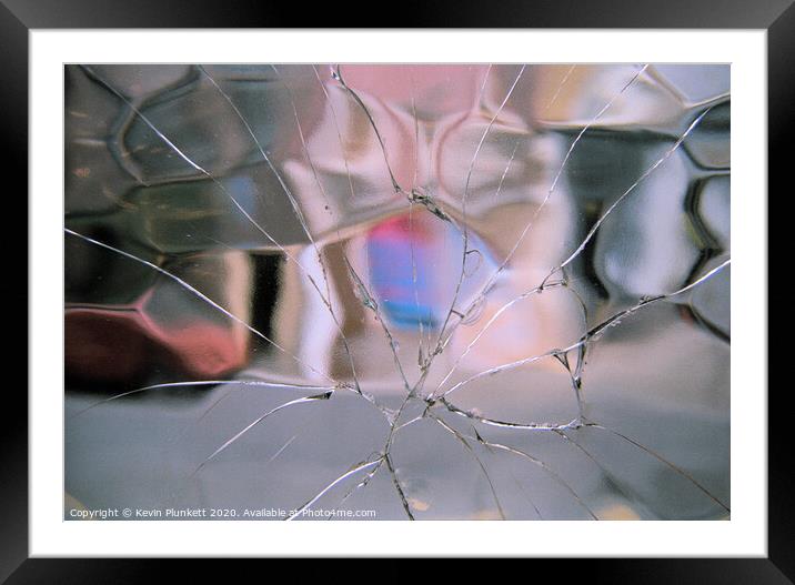 Cracked Glass  Framed Mounted Print by Kevin Plunkett