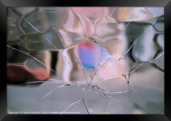 Cracked Glass  Framed Print by Kevin Plunkett
