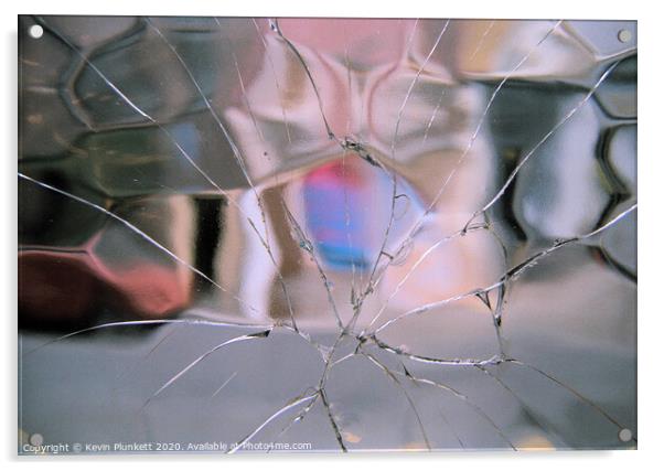 Cracked Glass  Acrylic by Kevin Plunkett