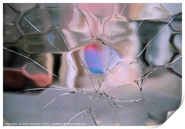 Cracked Glass  Print by Kevin Plunkett