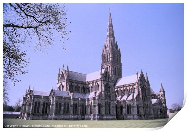 Salisbury Cathedral Print by Kevin Plunkett