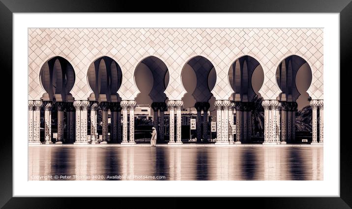 The Majestic Sheikh Zayed Mosque Framed Mounted Print by Peter Thomas