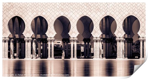 The Majestic Sheikh Zayed Mosque Print by Peter Thomas