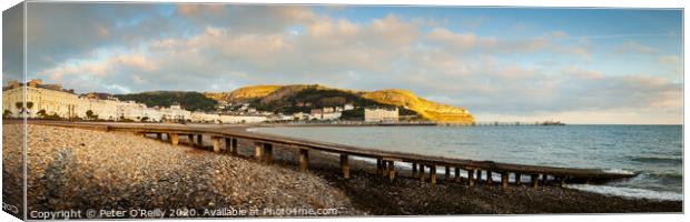 Llandudno Promenade and the Great Orme Canvas Print by Peter O'Reilly