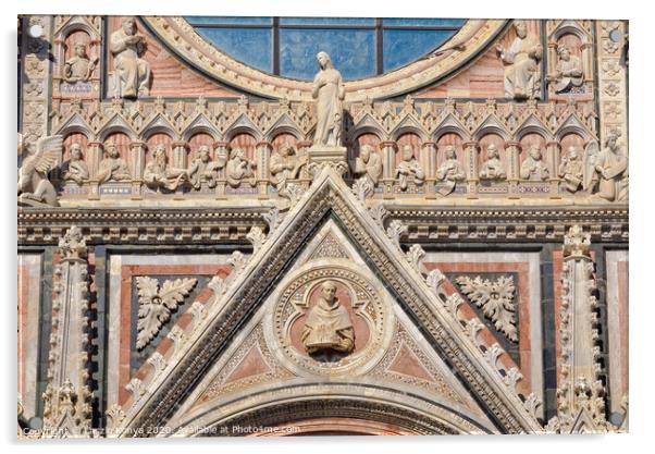West Facade of the Duomo - Siena Acrylic by Laszlo Konya