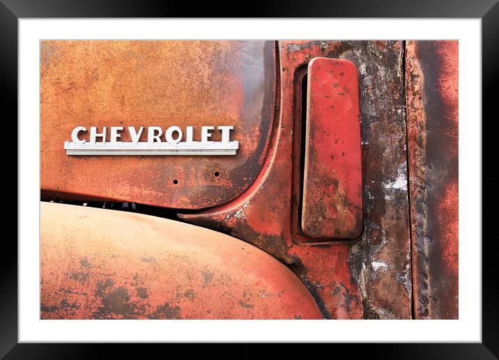 50s Chevrolet pickup logo Framed Mounted Print by Jim Hughes