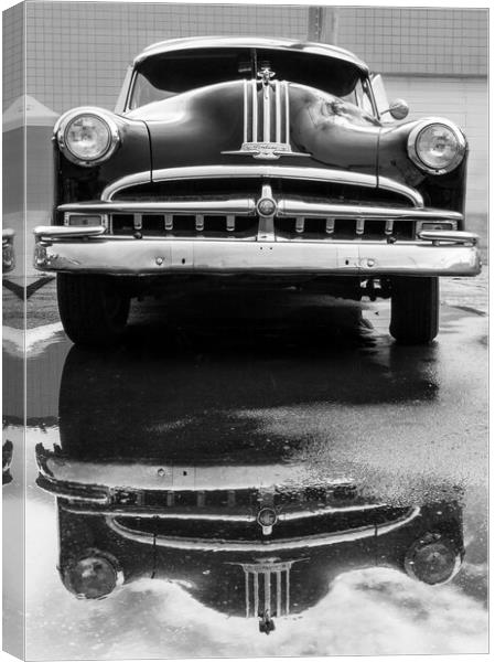 49 Pontiac after a rain Canvas Print by Jim Hughes