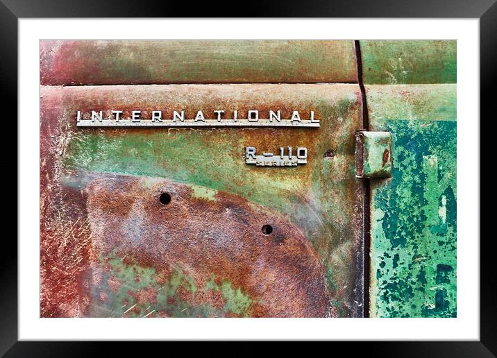 International Harvester pickup logo Framed Mounted Print by Jim Hughes