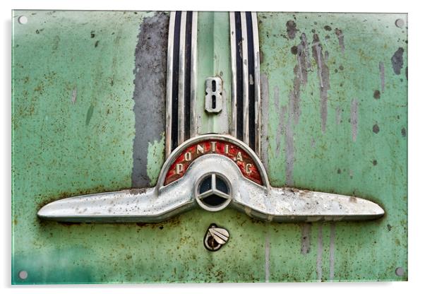 Vintage Pontiac Trunk Acrylic by Jim Hughes