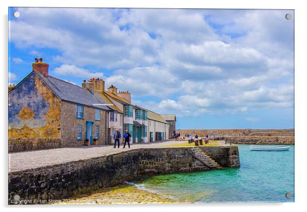 Saint Michael’s Mount harbour ,Cornwall  Acrylic by Ian Stone