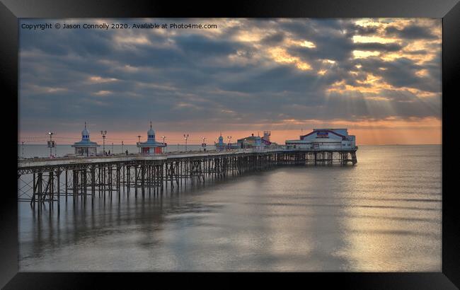 North Pier Golden Hour. Framed Print by Jason Connolly